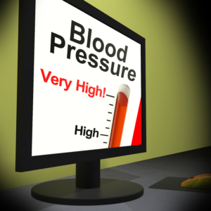 Blood Pressure On Monitor Showing Very High Levels Or Unhealthy