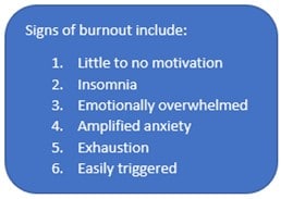 Signs of Burnout