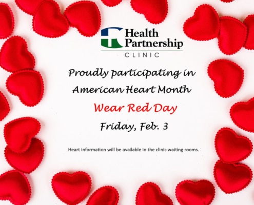 February is American Heart Month - Wear Red Day is 2/3